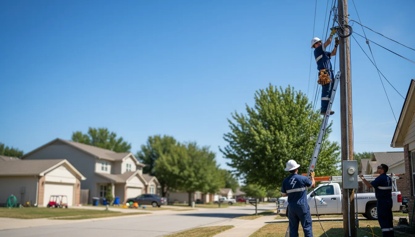 Residential electrician providing installation services in Concord, GA